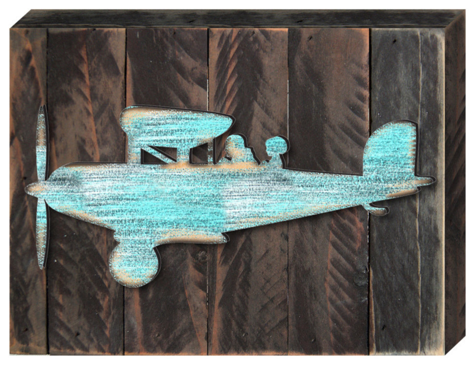 98444-08 Aviator Art On Board Wall Decor