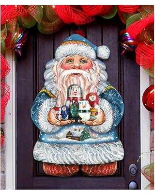 8117809h Matreshkas Santa Christmas Door Hanger