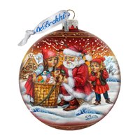 73840r Vintage Christmas Ball In Red Le Ornament