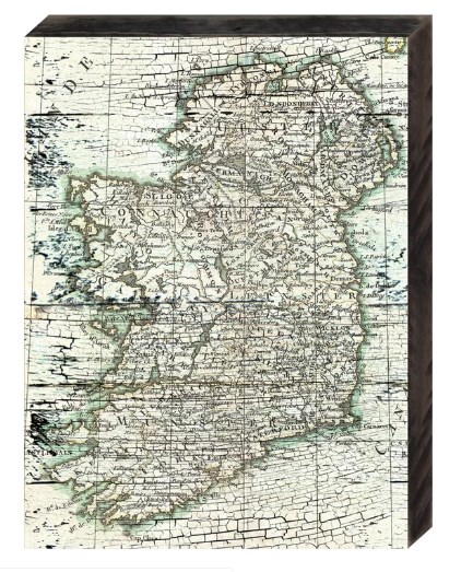 85091-ir-08 Map Of Ireland Rustic Design Reclaimed Wood Wall Decor