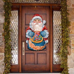8117902h Birdie Santa Christmas Door Hanger Wall Decor