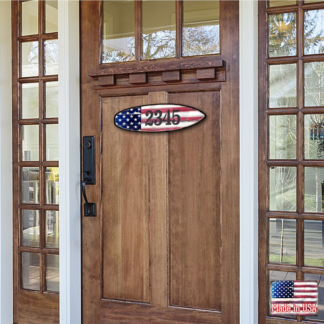 Picture of Designocracy MA985223-12 12 in. Surfboard Sports Car Coastal House Number Sign Decor