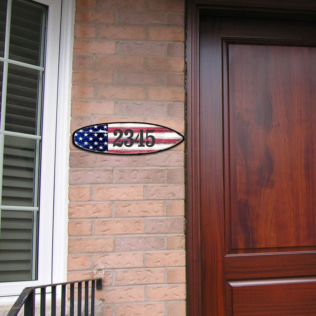 Picture of Designocracy MA985223-12 12 in. Surfboard Sports Car Coastal House Number Sign Decor