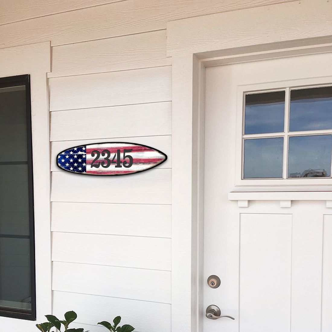Picture of Designocracy MA985223-12 12 in. Surfboard Sports Car Coastal House Number Sign Decor