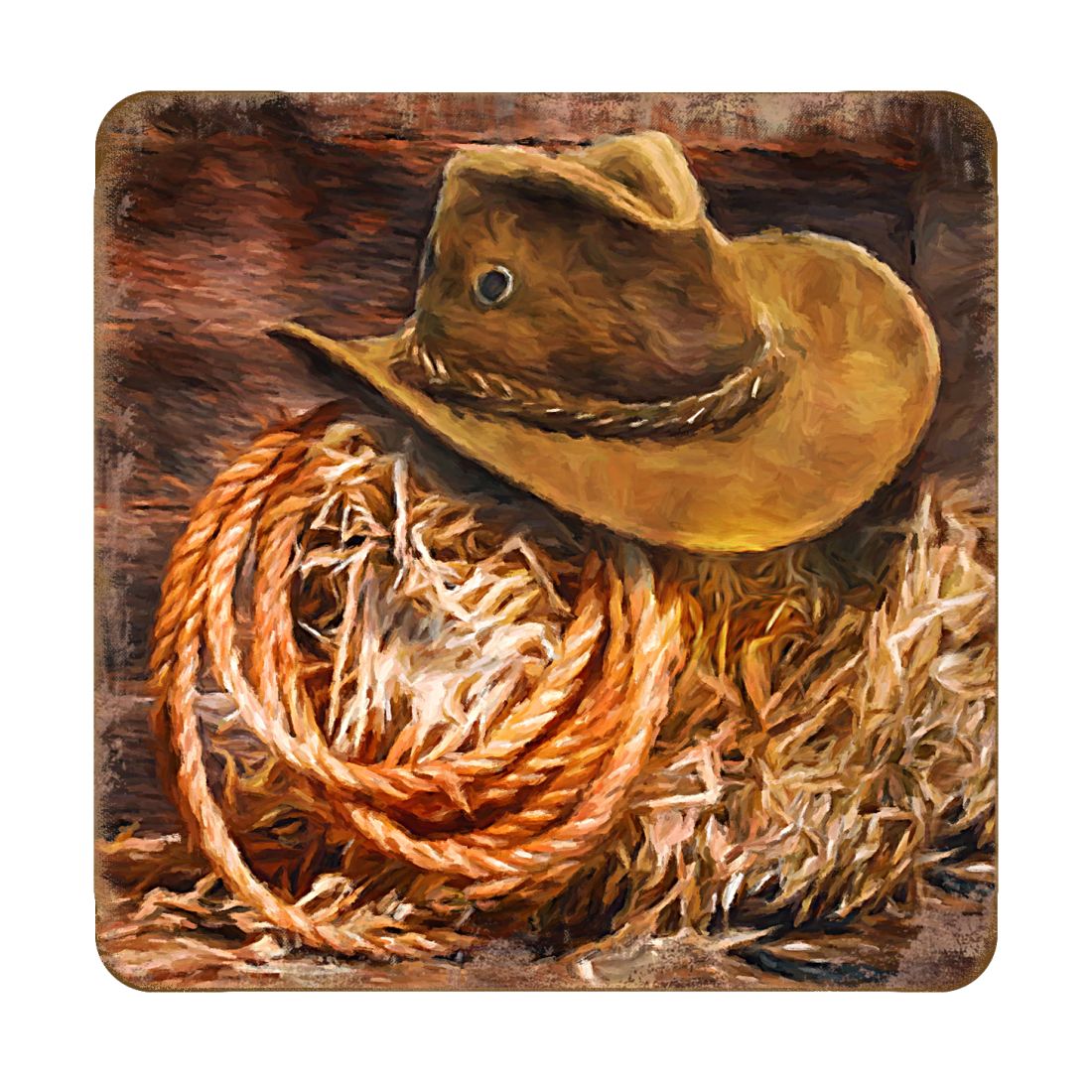Picture of Nature Wonders 95233C-S4 4 x 4 in. Cowboy Hat Wooden Cork Coasters Gift - Set of 4