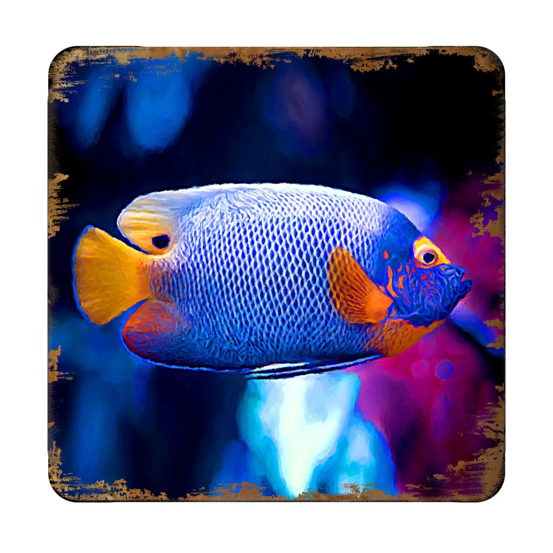 Picture of Nature Wonders 95251C-S4 4 x 4 in. Tropical Fish Coastal Wooden Cork Coasters Gift - Set of 4