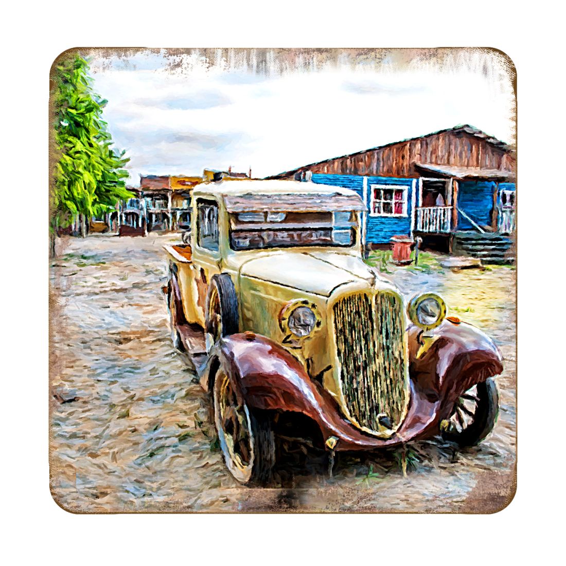 Picture of Nature Wonders 95353C-S4 4 x 4 in. Car Coastal Wooden Cork Coasters Gift - Set of 4
