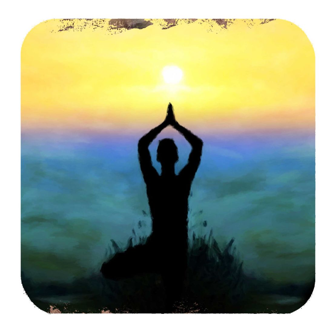 Picture of Nature Wonders 95385C-S4 4 x 4 in. Yoga Wooden Cork Coasters Gift - Set of 4