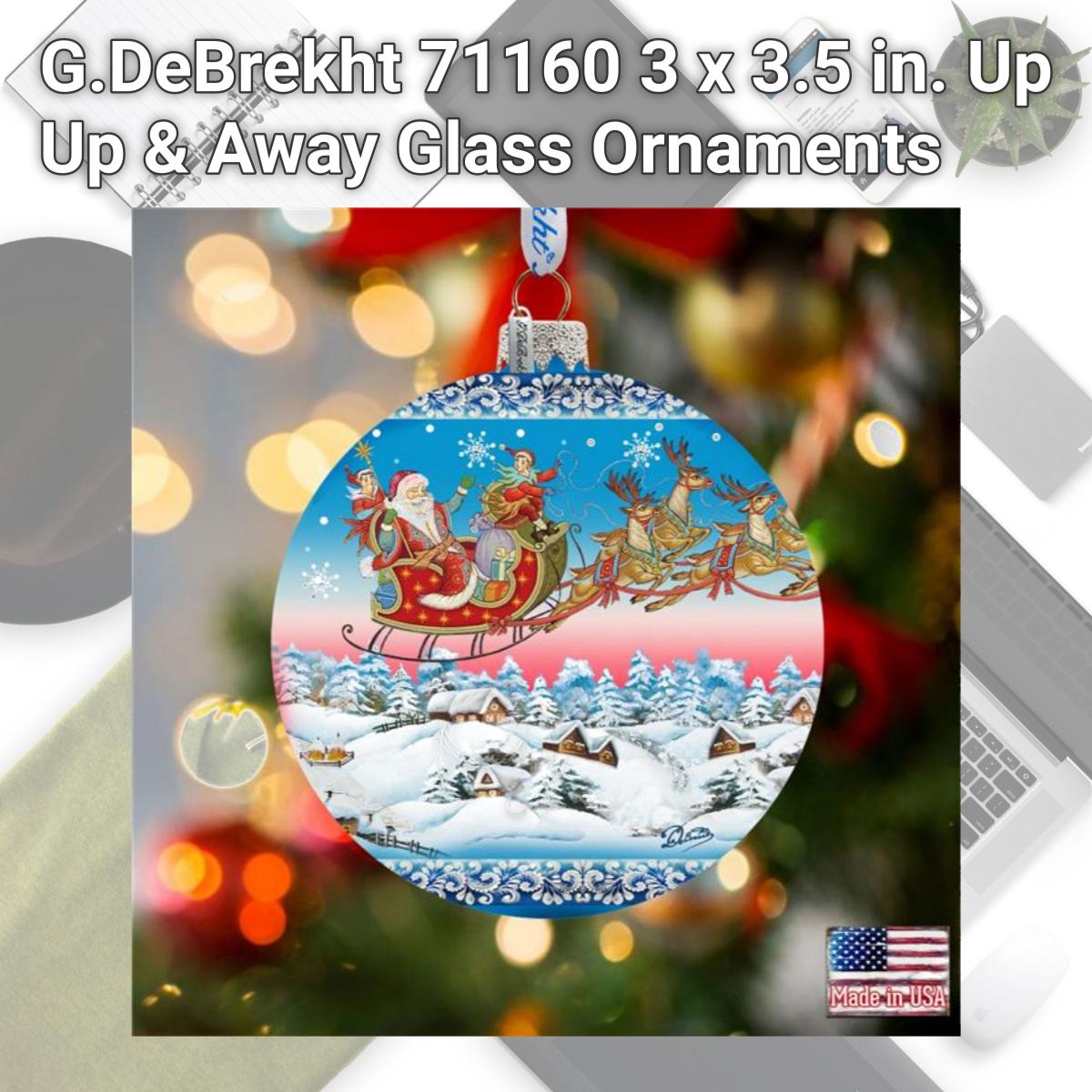Picture of G.DeBrekht 71160 3 x 3.5 in. Up Up & Away Glass Ornaments