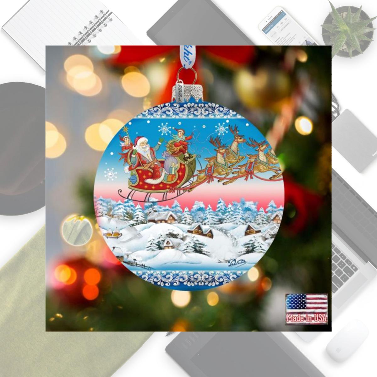 Picture of G.DeBrekht 71160 3 x 3.5 in. Up Up & Away Glass Ornaments