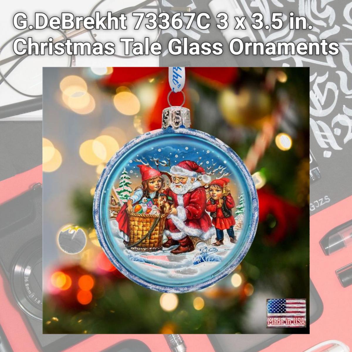 Picture of G.DeBrekht 73367C 3 x 3.5 in. Christmas Tale Glass Ornaments