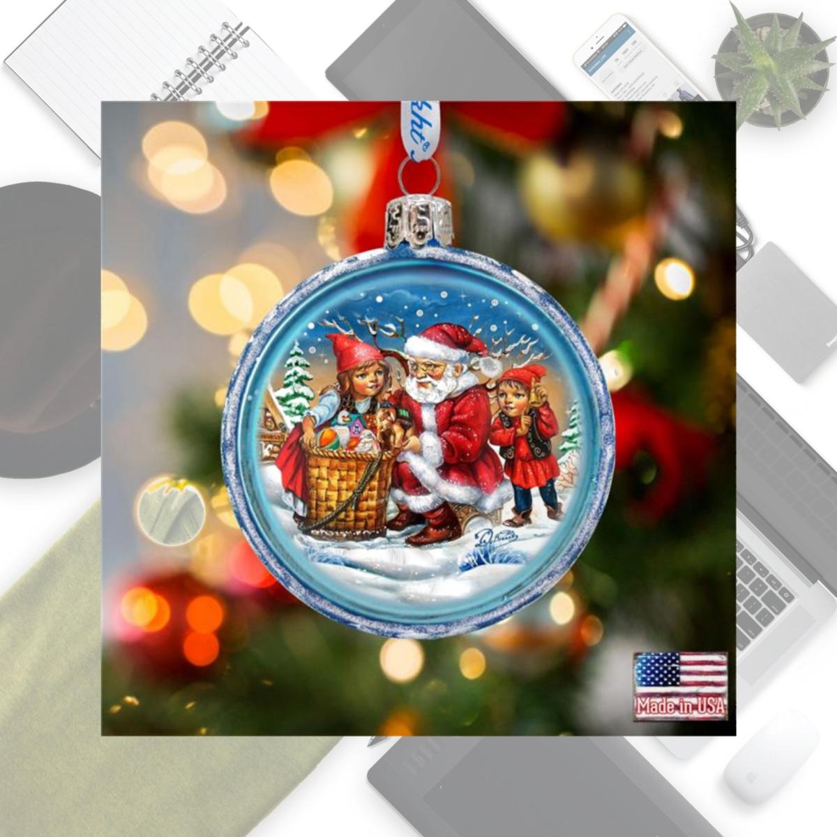 Picture of G.DeBrekht 73367C 3 x 3.5 in. Christmas Tale Glass Ornaments