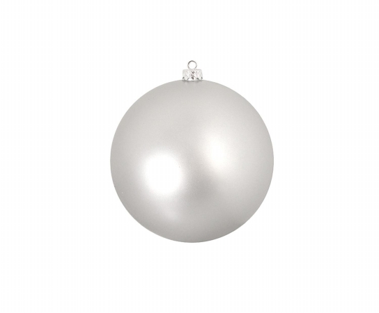 32281536 8 In. Matte Silver Splendor Shatterproof Christmas Ball Ornament