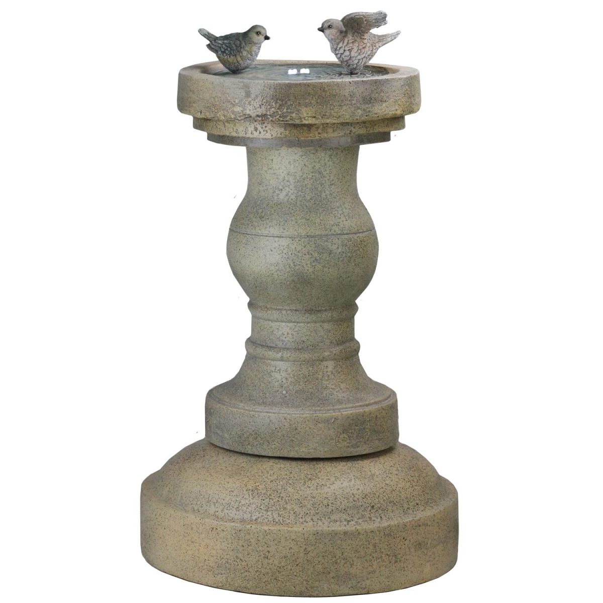32588773 24.75 In. Led Lighted Birds Of A Feather Outdoor Patio Garden Water Fountain