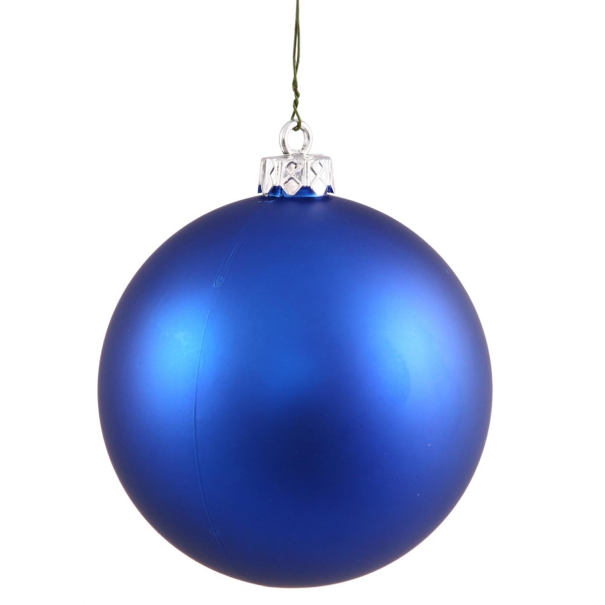 31749091 Matte Blue Uv Resistant Commercial Drilled Shatterproof Christmas Ball Ornament - 2.75 In.