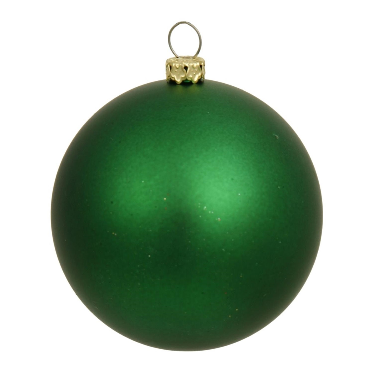 31750039 Matte Green Uv Resistant Commercial Drilled Shatterproof Christmas Ball Ornament - 2.75 In.