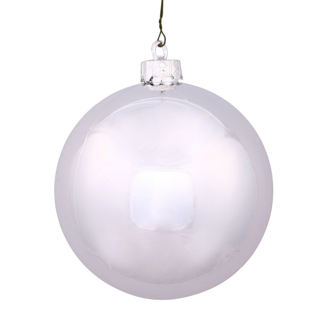 31749128 Shiny Silver Uv Resistant Commercial Drilled Shatterproof Christmas Ball Ornament - 2.75 In.
