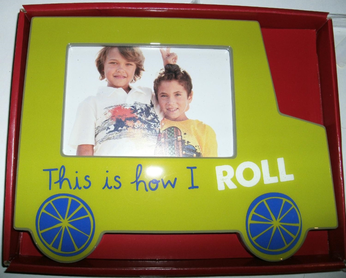 31301433 Avocado Green & Blue Car This Is How I Roll Table Top 3.5 X 5 In. Photo Picture Frame
