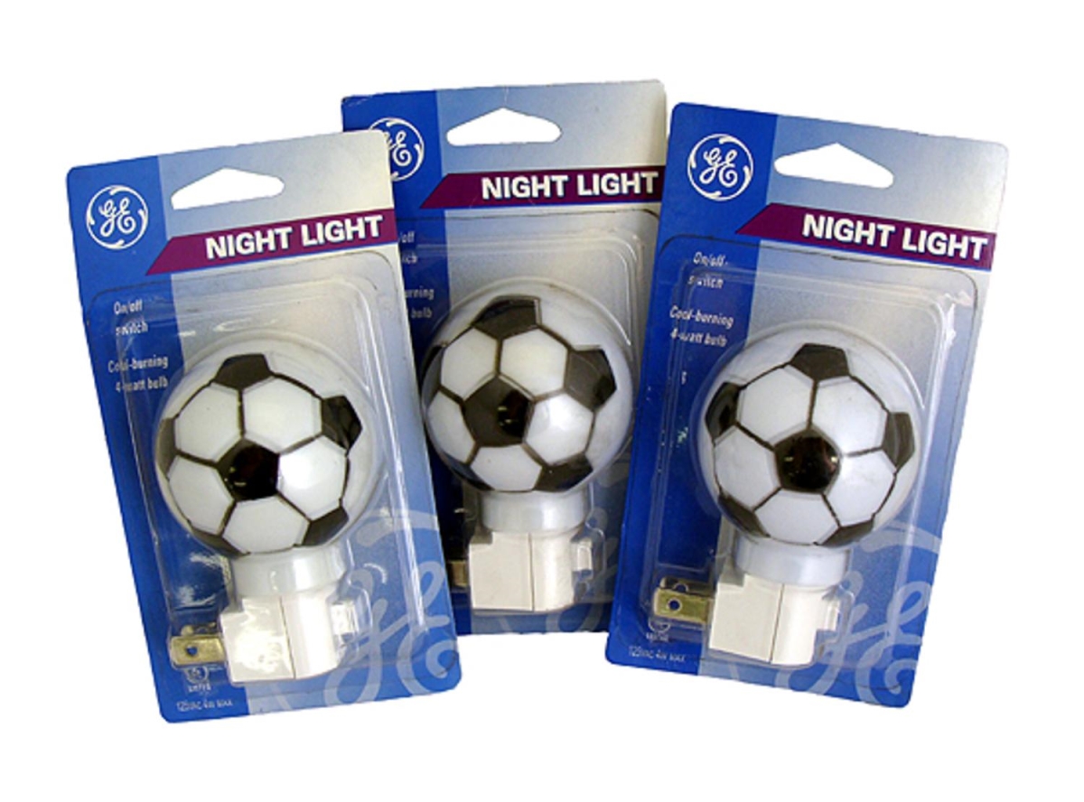 10541158 Soccer Ball Sports Decorative Night Lights, Pack Of 3