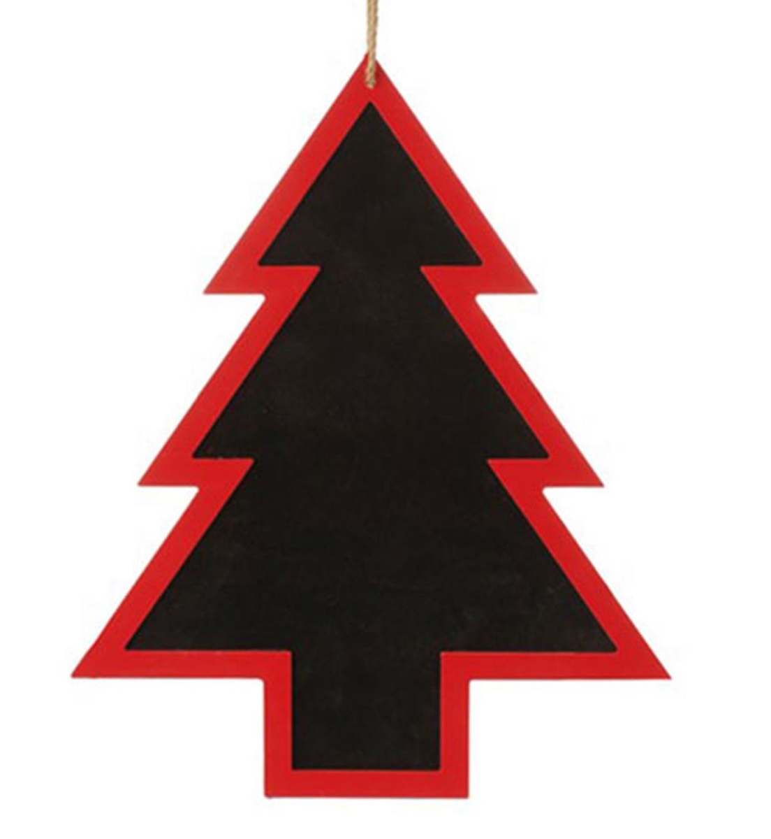 31452069 16.5 In. Alpine Chic Country Rustic Style Red & Black Tree Shapped Christmas Ornament