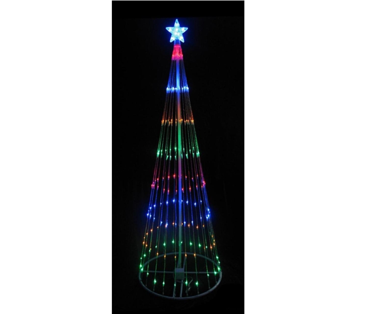 32605114 4 Ft. Multi-color Led Light Show Cone Christmas Tree Lighted Yard Art Decoration