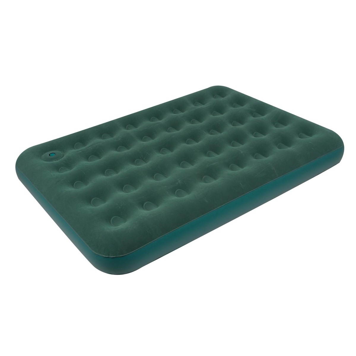 32602001 75 In. Green Double Sized Inflatable Flocked Air Bed With Built-in Foot Pump
