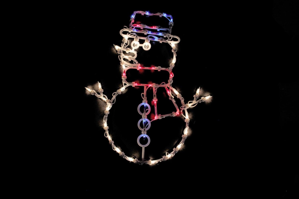 32605986 18 In. Lighted Snowman Christmas Window Silhouette Decoration