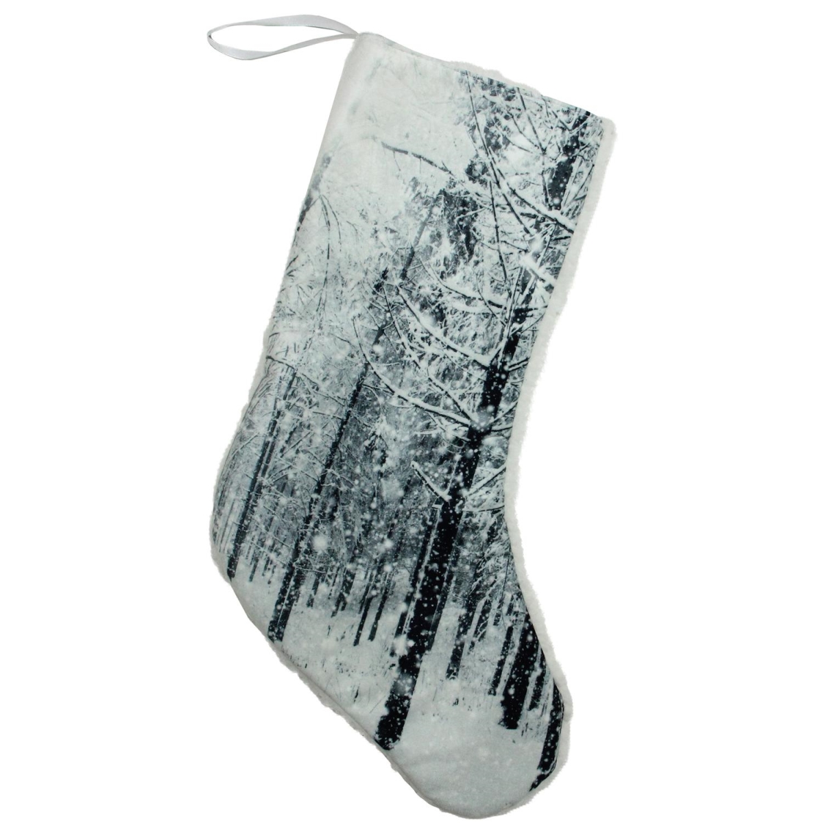 32606159 18 In. Winters Beauty Serene Woodland During Snowfall Christmas Stocking