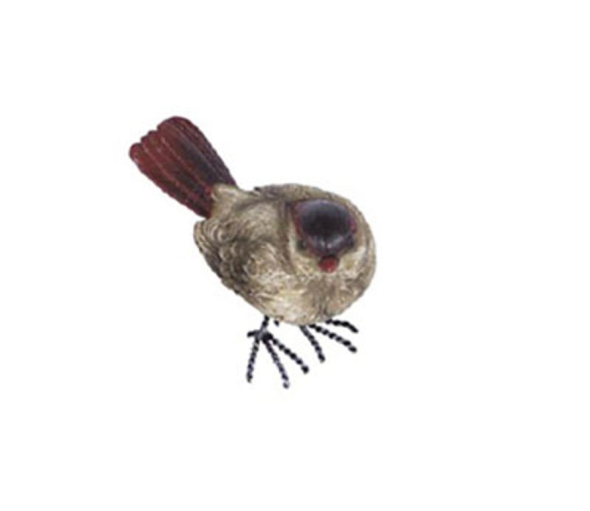 31370587 4 In. In The Birches Decorative Brown & Red Bird Table Top Figure