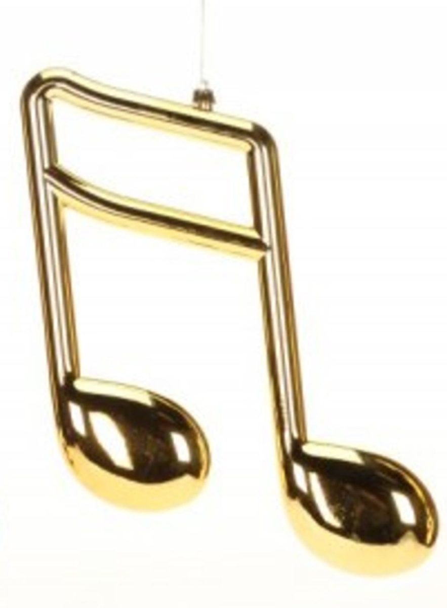 31460133 12 In. Royal Symphony Glamourous Gold Musical Sixteenth Note Christmas Ornament