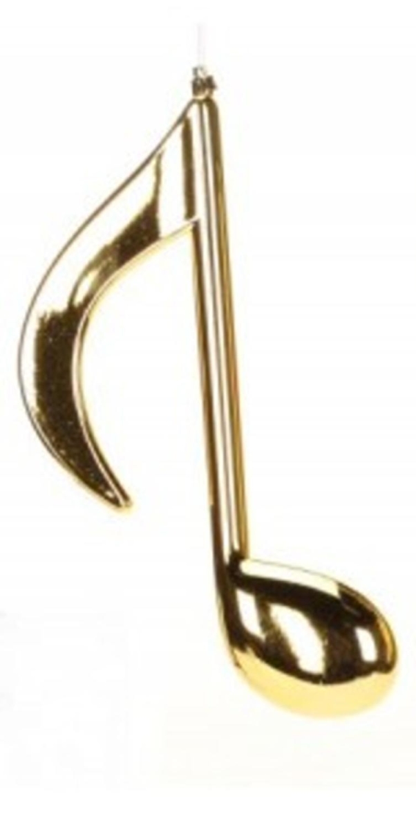 31460116 12 In. Royal Symphony Glamourous Gold Musical Eighth Note Christmas Ornament