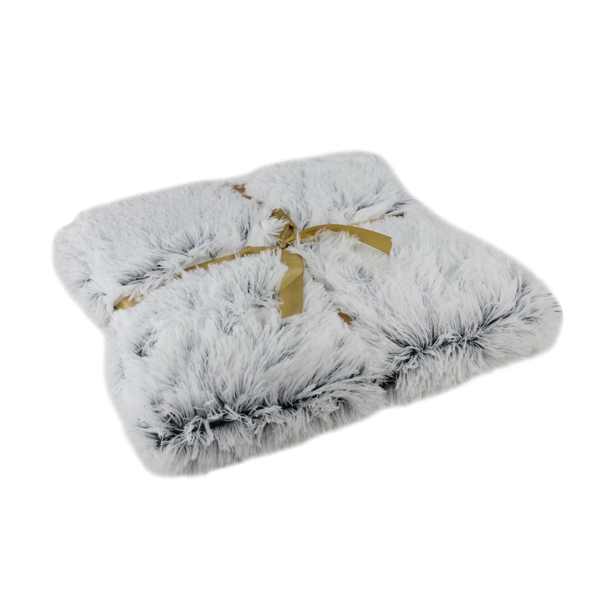 32614735 Plush Gray Faux Fur Decorative Throw Blanket