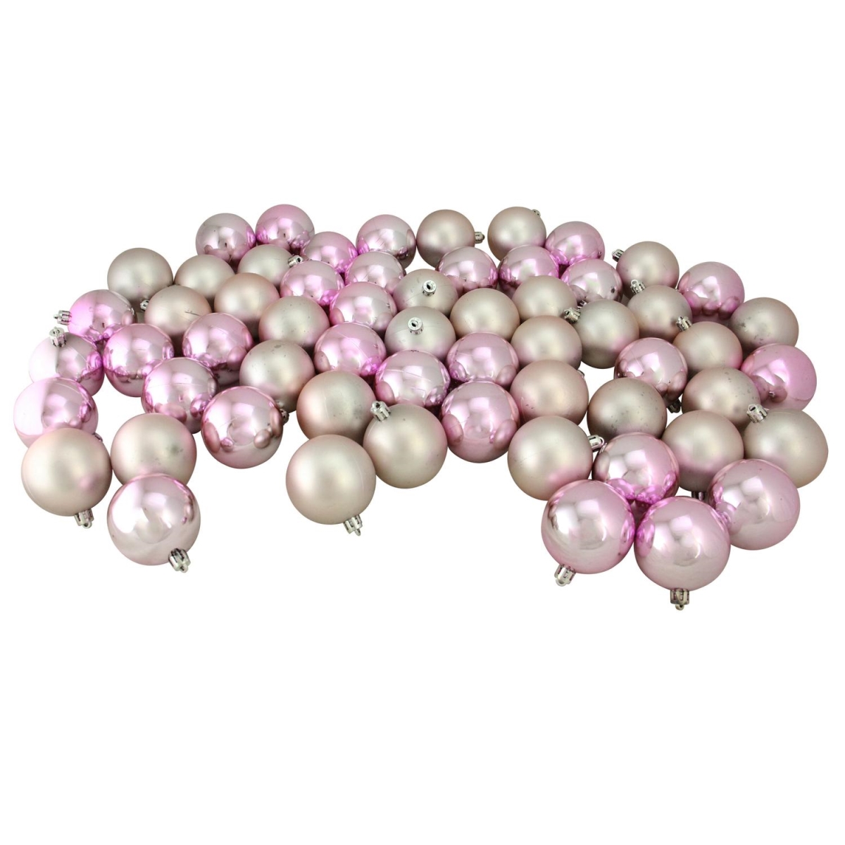 32621827 Pink Shatterproof X-mas Ball Ornaments, 60 Count