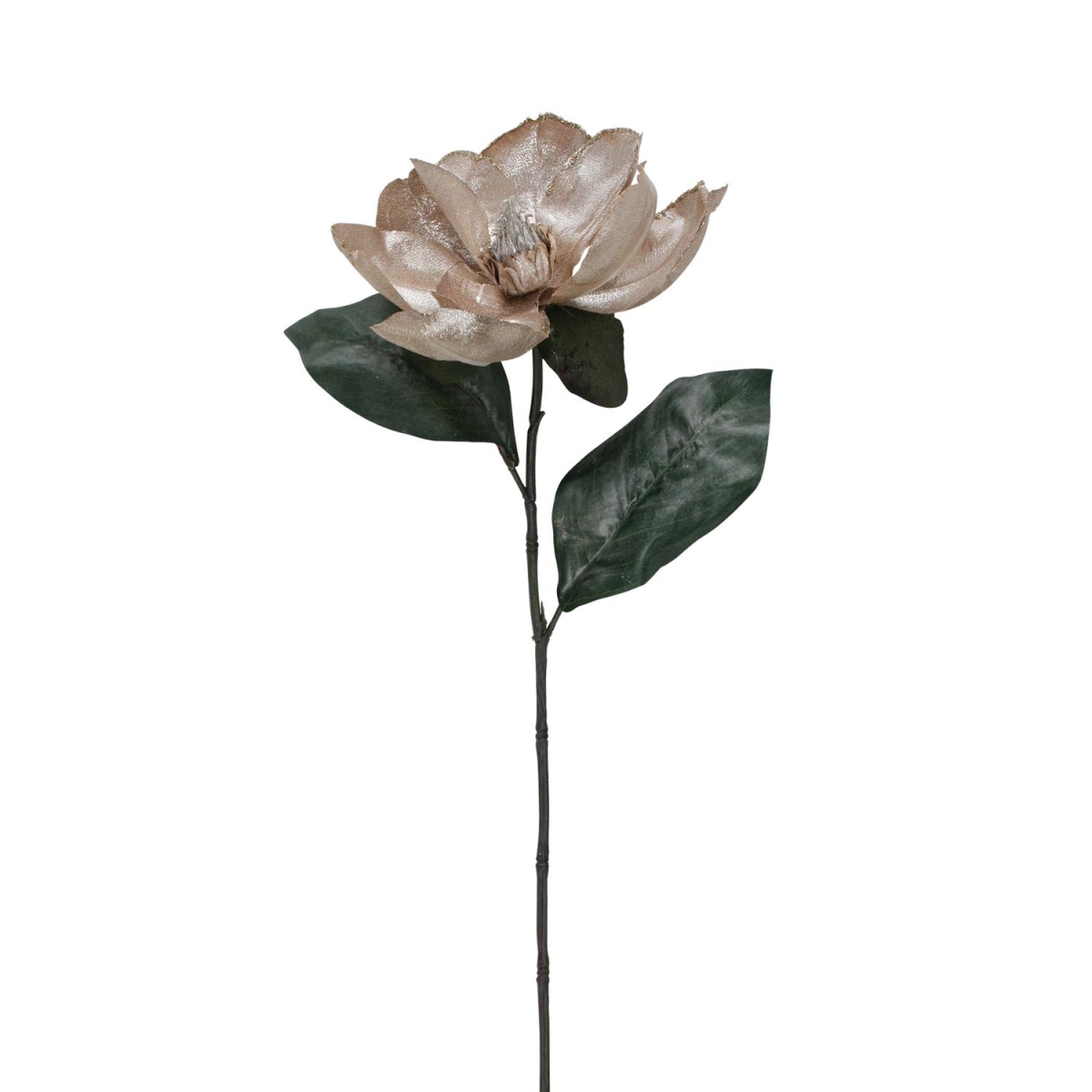 32625547 20 In. Artificial Metallic Rose Decorative Magnolia Stem, Gold