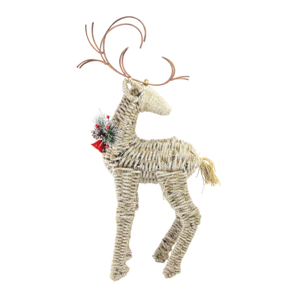 Northlight 32627497 27 in. Reindeer Facing Backwards Twine Christmas Figure