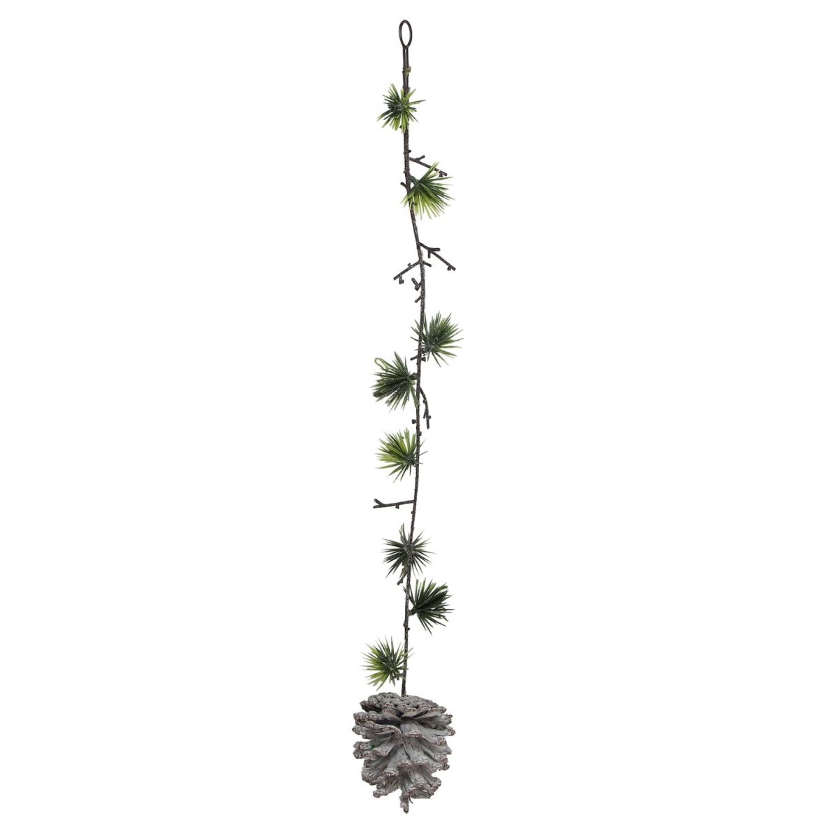 32627483 20 In. Pine Needle Sprig And Pine Cone Hanging Spray