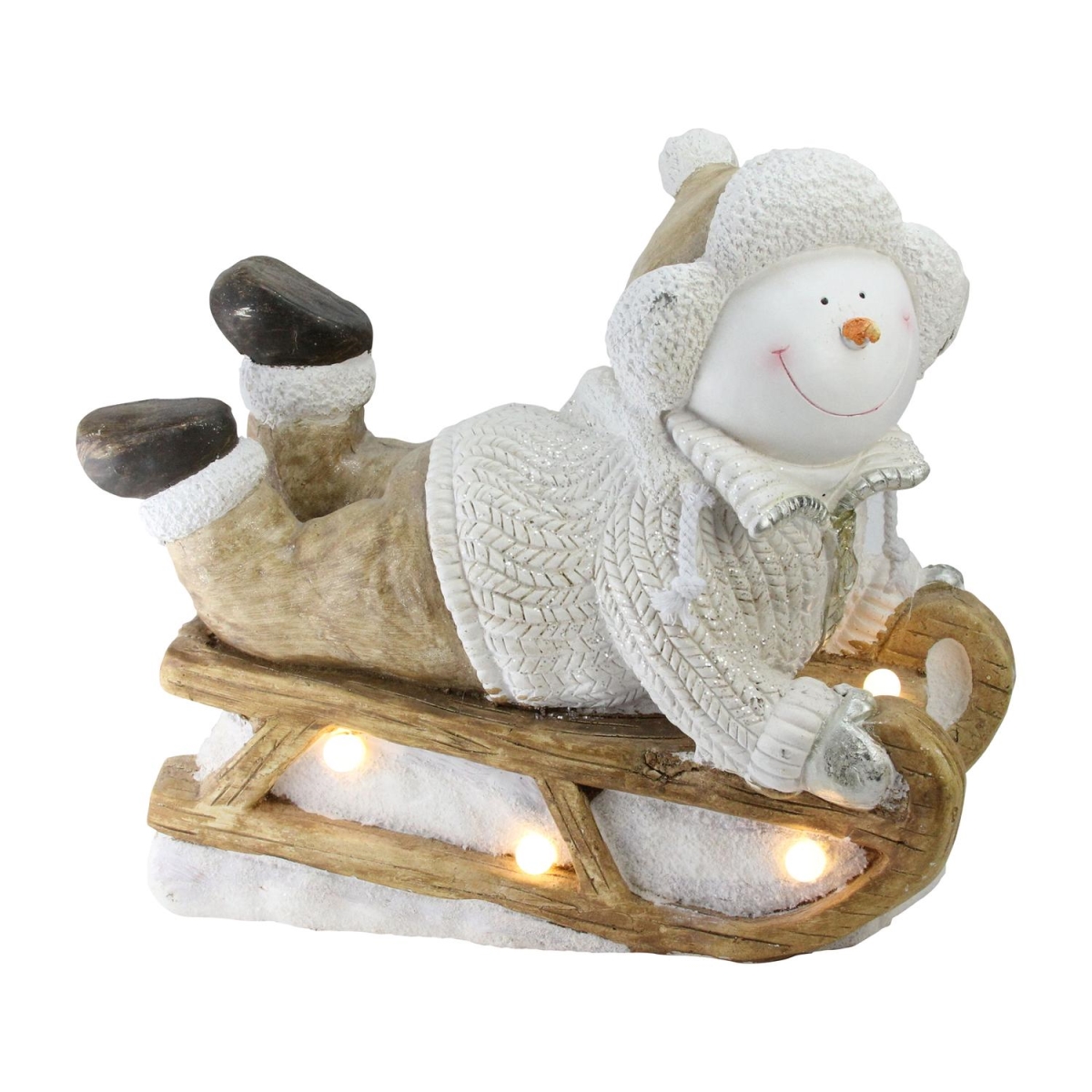32626949 15.5 In. Snowman Sleigh Christmas Table Top Decoration