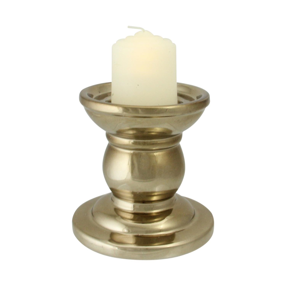32623031 4 In. Christmas Decorative Candle Holders - Golden Knights