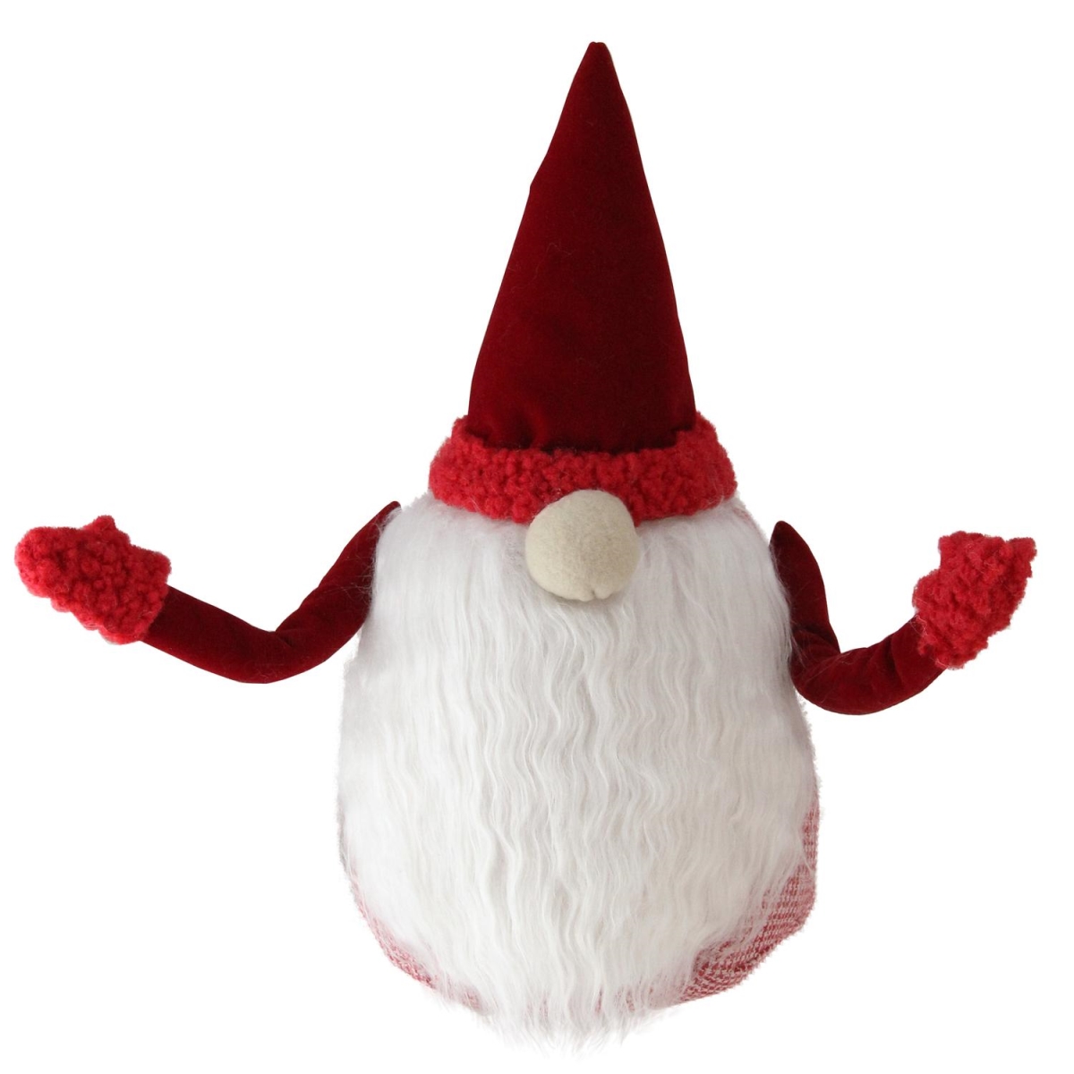 32628484 11.5 In. Shapely Sammy Red & White Christmas Santa Gnome Figure