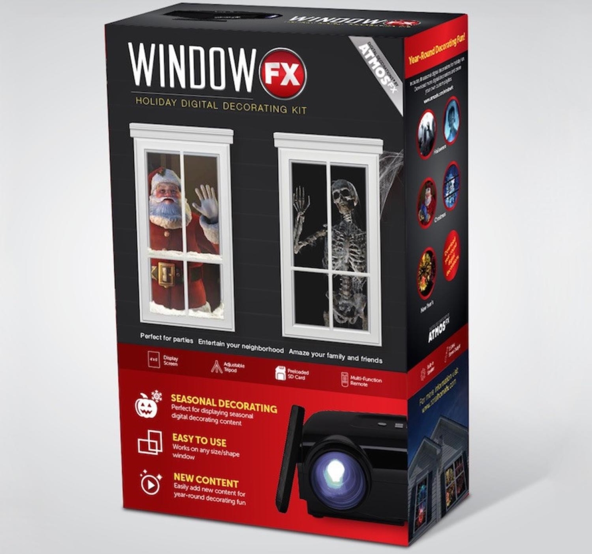 31743066 Window Fx Christmas & Halloween Digital Seasonal Projector With Remote