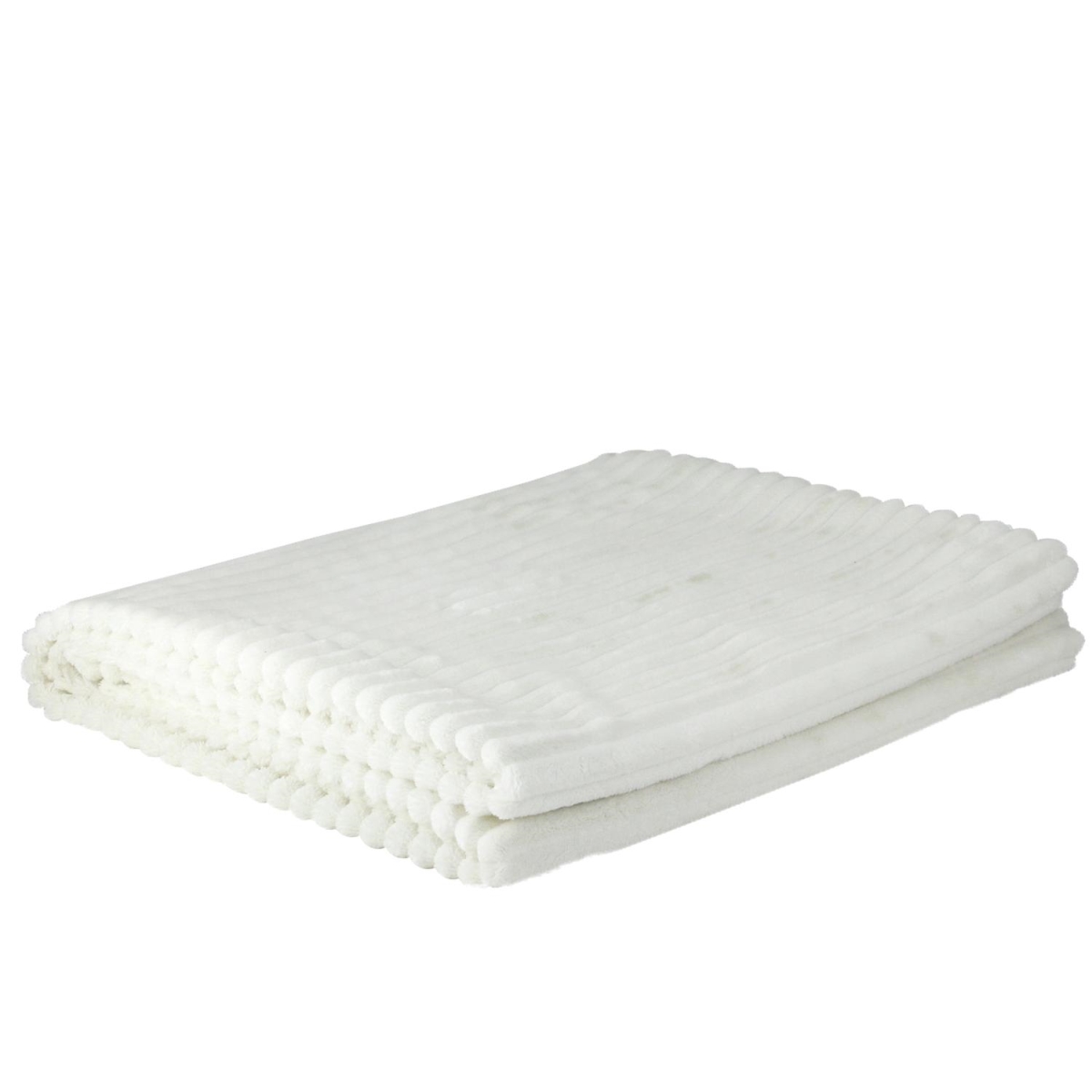 32667185 50 X 60 In. Cream Ultra Plush Micro Fleece Throw Blanket