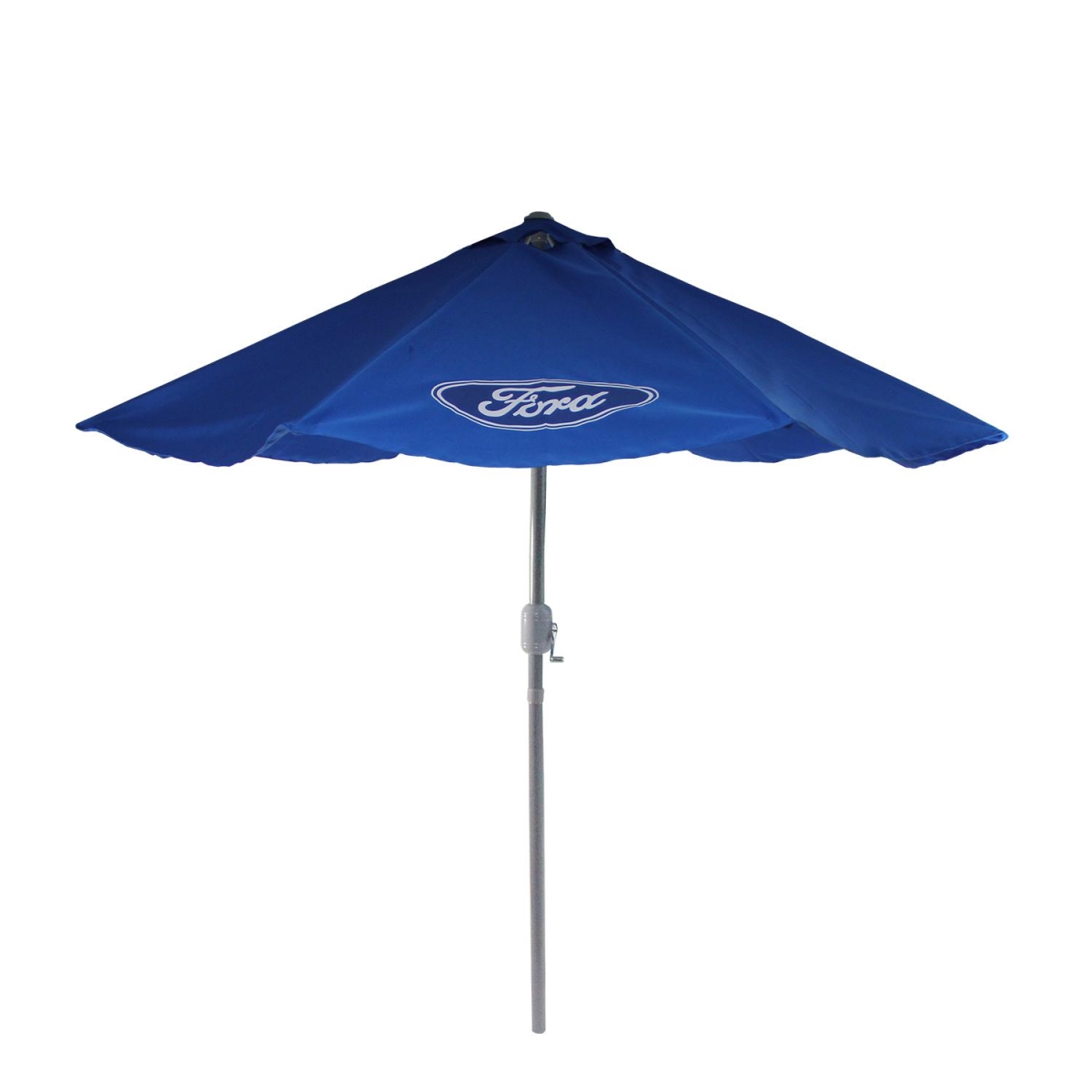 32637140 9 Ft. Blue Ford Outdoor Umbrella With Hand Crank & Tilt