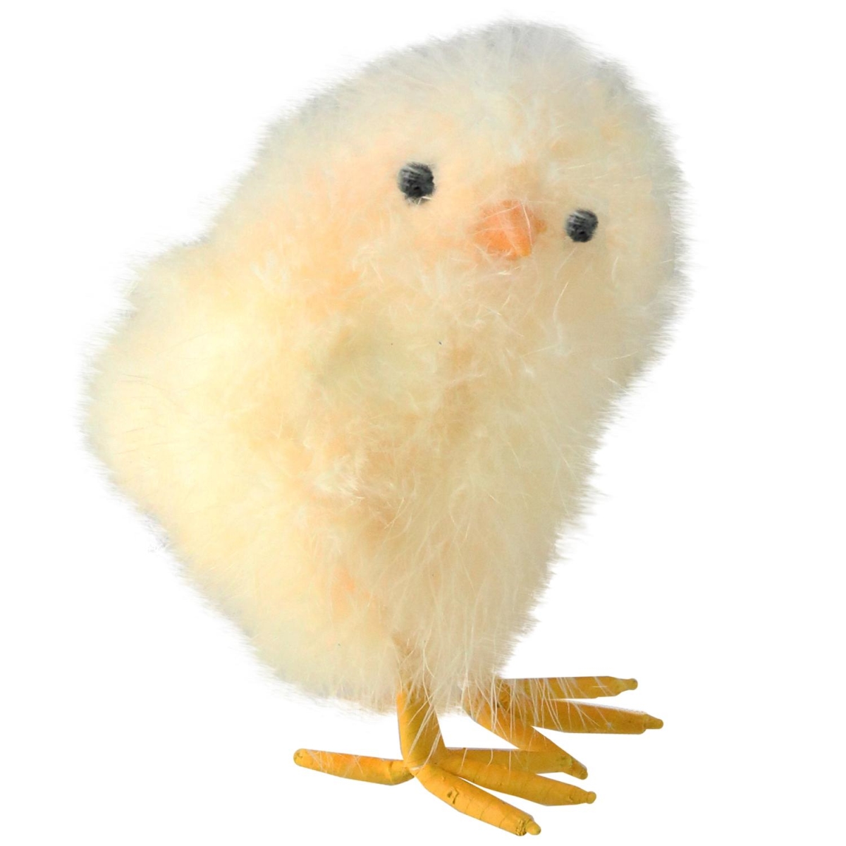 32726534 5 In. Decorative Yellow Furry Chick Figure Facing Right