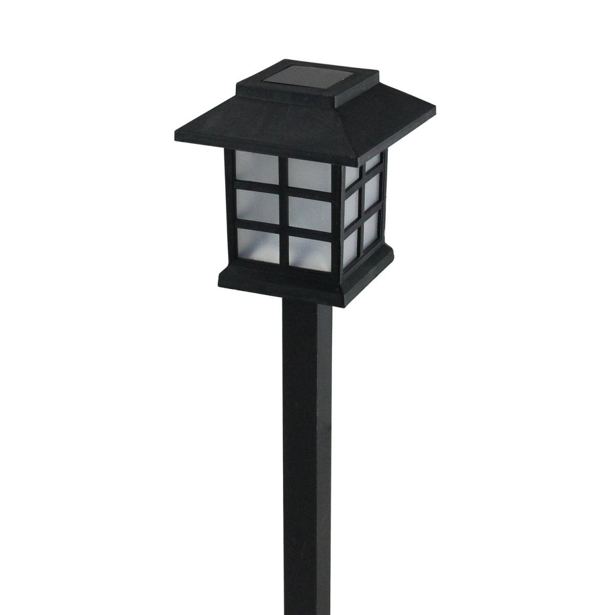 32804232 11.25 In. Chinese Lanterns Solar Light With White Led Light & Lawn Stake - Black