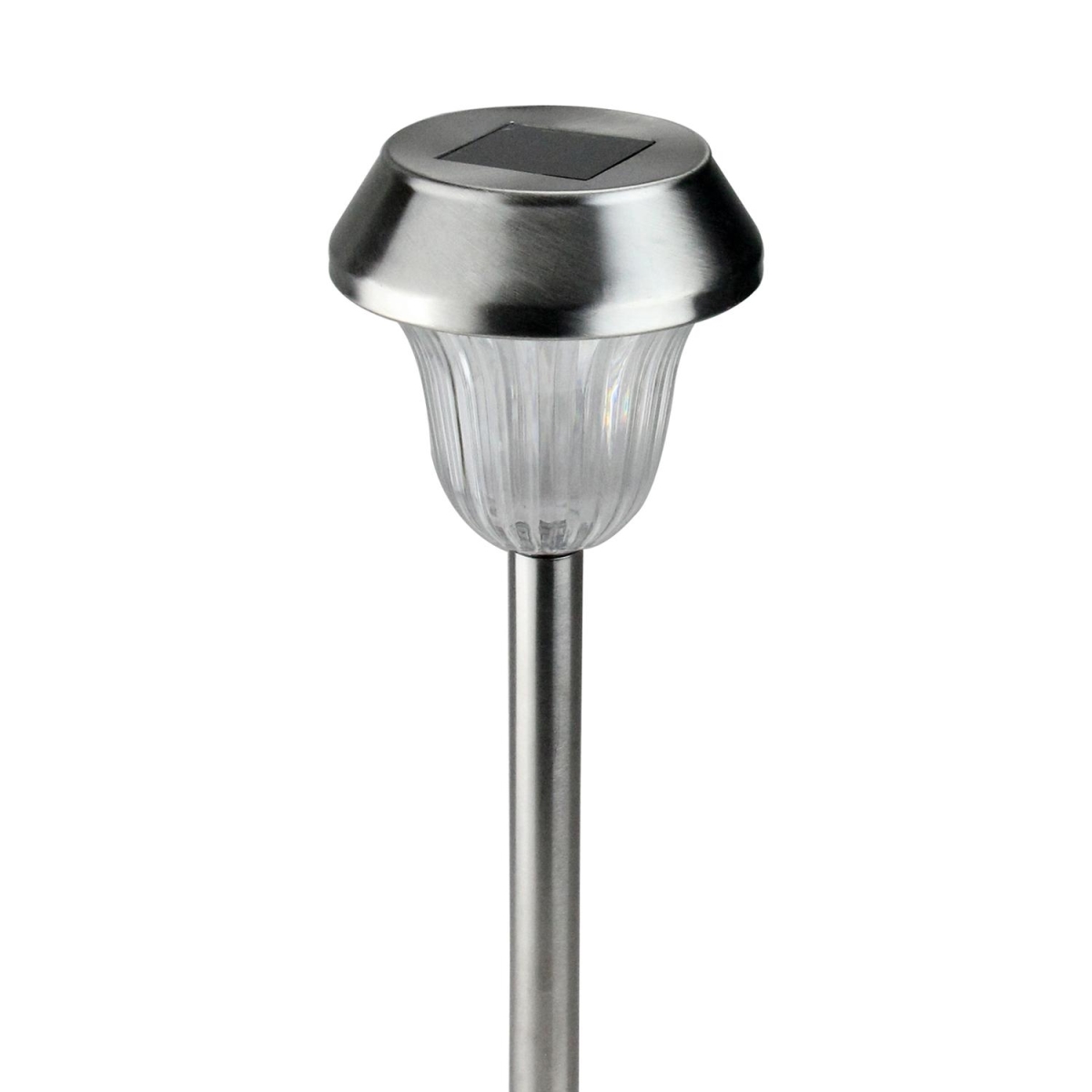 32804230 12 In. Silver Solar With White Led Light & Lawn Stake