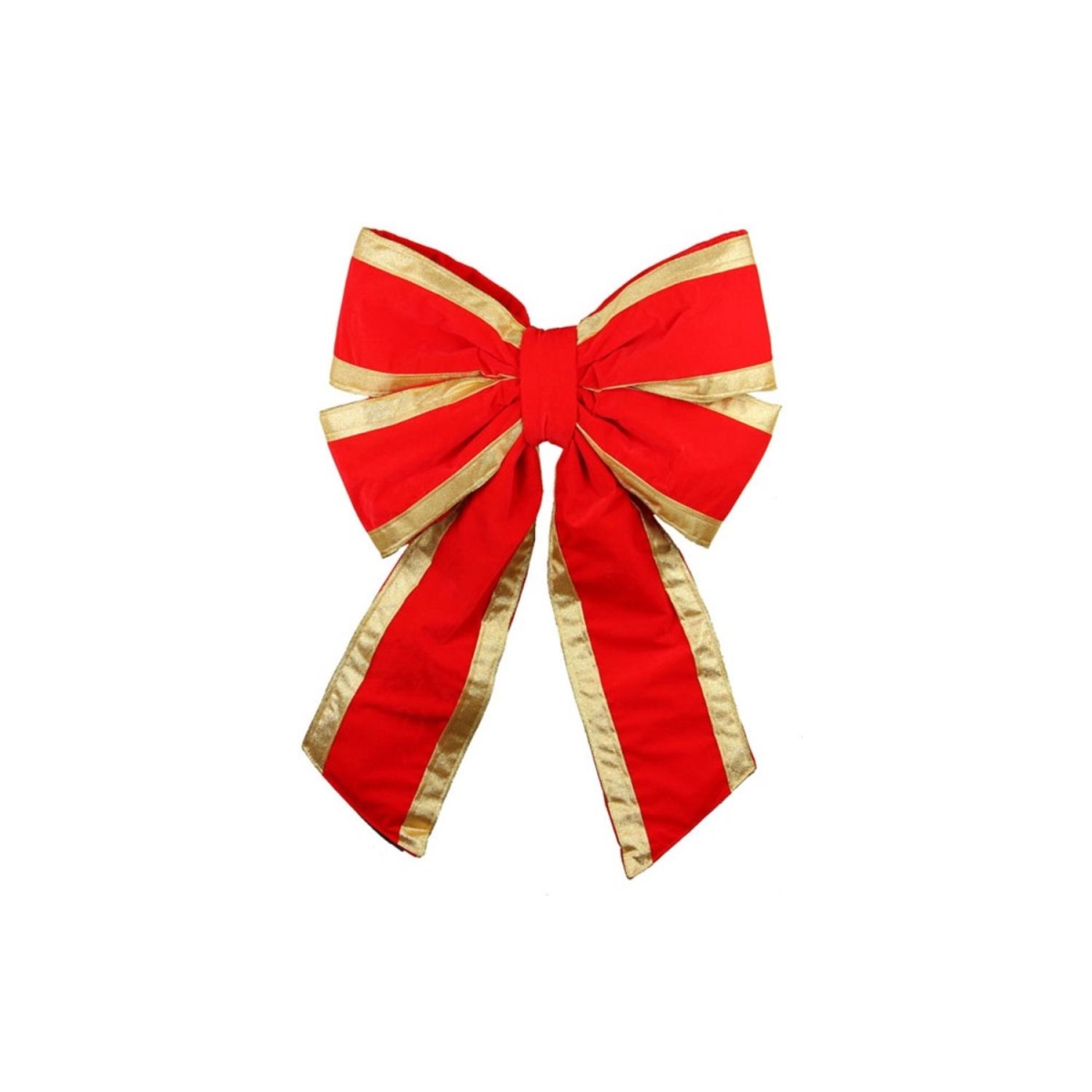 31737173 20 In. Commercial Structural 4-loop Red & Gold Uv Treated Outdoor Christmas Bow