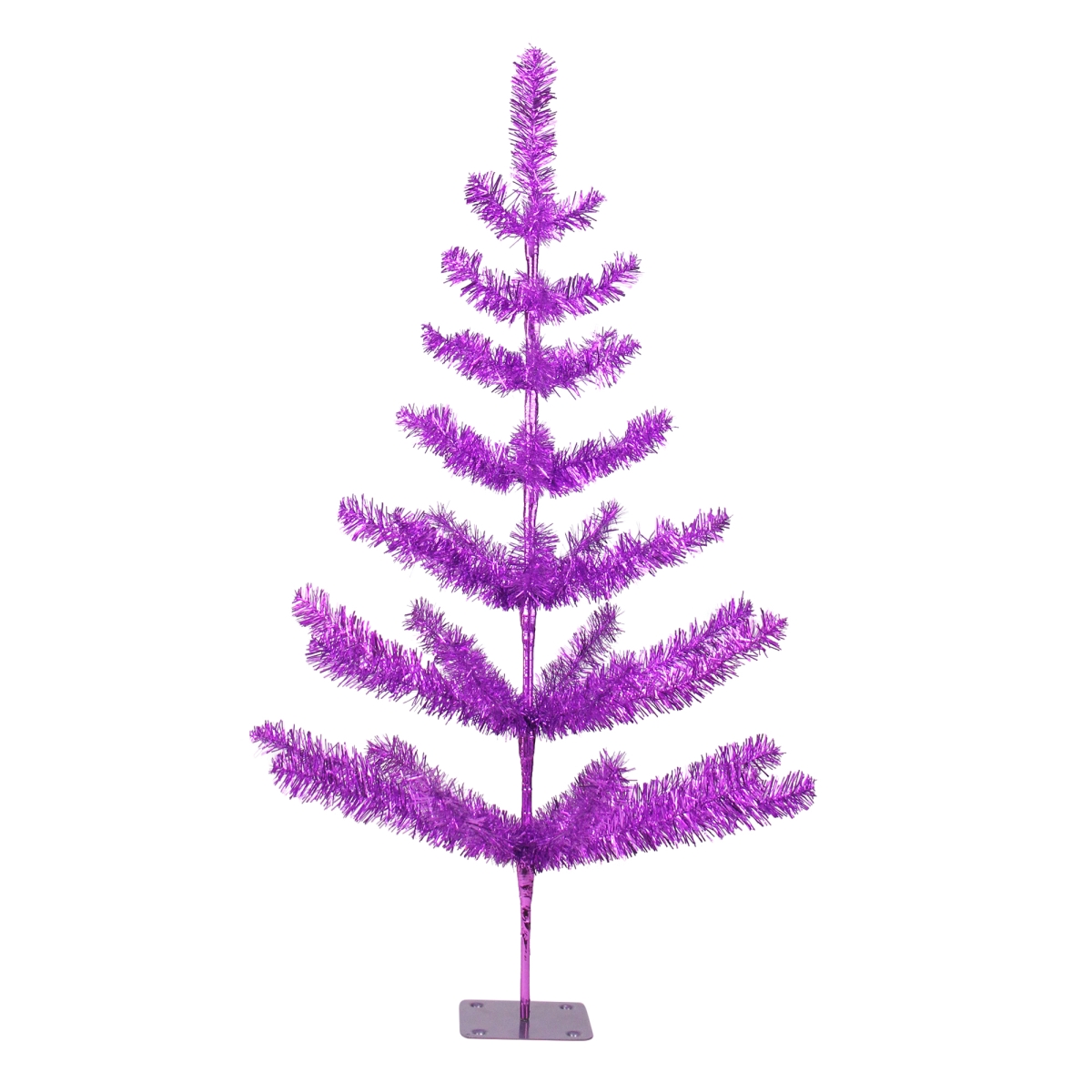 32913335 3 Ft. Orchid Purple Tinsel Pine Artificial Christmas Twig Tree - Unlit