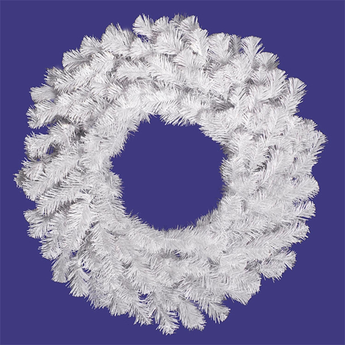 32913186 48 In. Snow Artificial Pine Christmas Wreath - Unlit, White