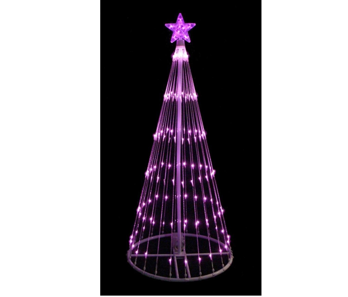 32912669 4 Ft. Led Lighted Show Cone Christmas Tree Outdoor Decoration, Pink