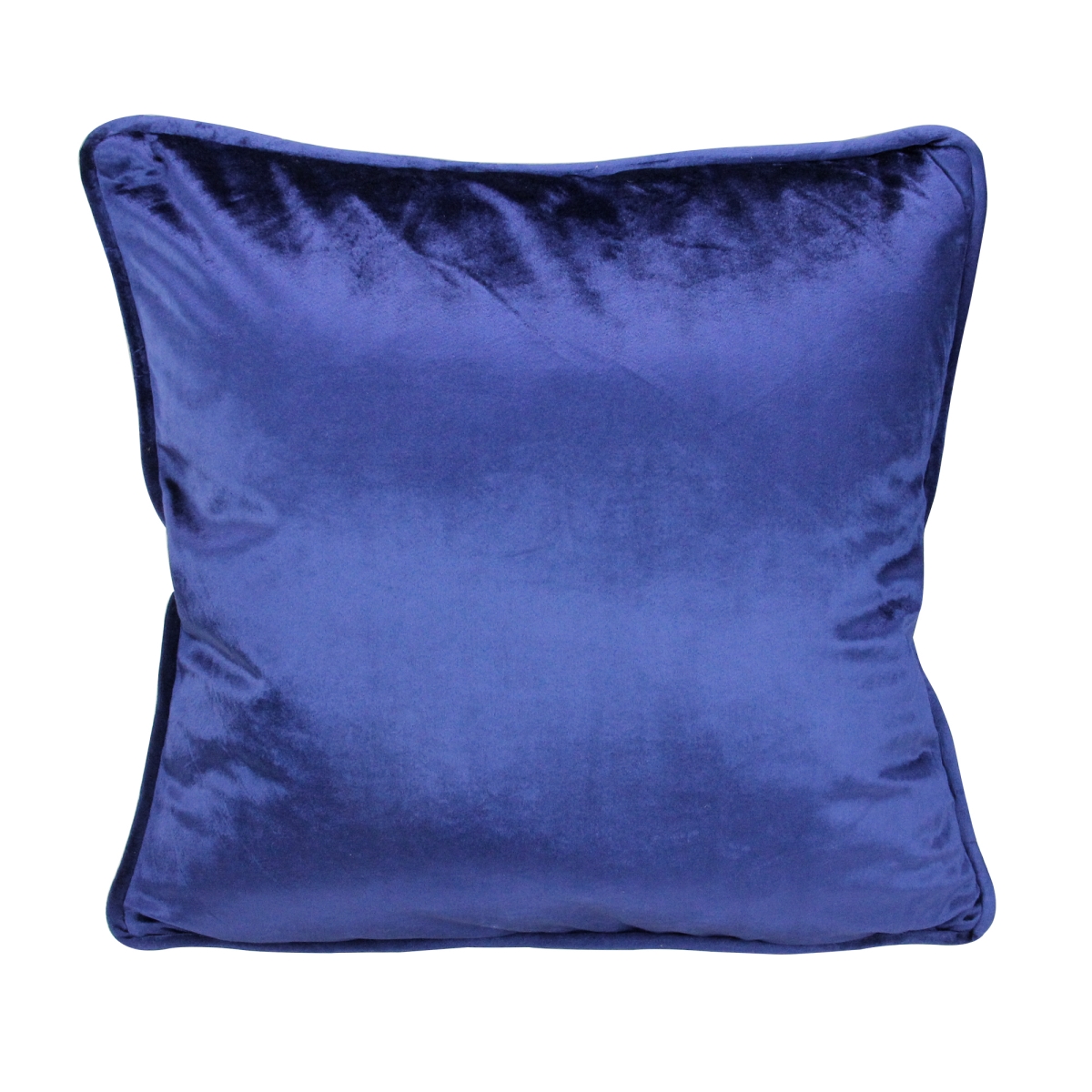 32913579 17 In. Navy Blue Plush Velvet Square Throw Pillow